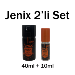Jenix 2’Li Biber Gazı Seti – 40 Ml Çanta Boy + 10 Ml Ruj Tipi | Yasal, Etkili, Taşınabilir Savunma Seti