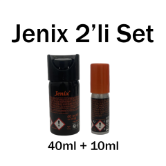 Jenix 2’Li Biber Gazı Seti – 40 Ml Çanta Boy + 10 Ml Ruj Tipi | Yasal, Etkili, Taşınabilir Savunma Seti