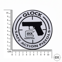 Glock ''Safe Action Perfection'' Yuvarlak Çıkartma (10x10 cm) | Taktik Sticker
