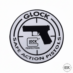 Glock ''Safe Action Perfection'' Yuvarlak Çıkartma (10x10 cm) | Taktik Sticker