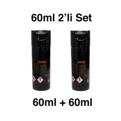 2'li Jenix Biber Gazı 60 ml - 2 Adet Avantajlı Set | Yüksek Etkili OC Formüllü Savunma Spreyi