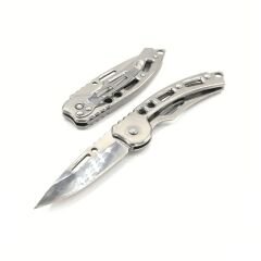 Eğimli Mini Gümüş Klipsli Çakı (KARA'NIN ÖNERİSİ)