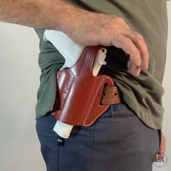 Browning HP, Yavuz 14 ve Zig 14 Uyumlu Siyah Deri Yarım Kelebek Silah Kılıfı Taba