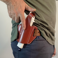 Browning HP, Yavuz 14 ve Zig 14 Uyumlu Siyah Deri Yarım Kelebek Silah Kılıfı Taba