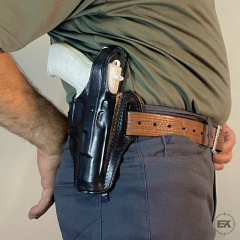 Browning HP, Yavuz 14 ve Zig 14 Uyumlu Siyah Deri Tam Kelebek Silah Kılıfı