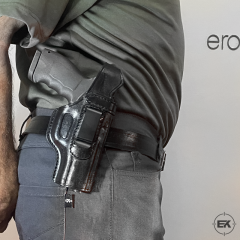 SAR-9 ve TP-9 Uyumlu İç-Dış Taşıma Siyah Deri Silah Kılıfı