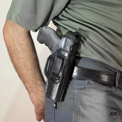 SAR-9 ve TP-9 Uyumlu İç-Dış Taşıma Siyah Deri Silah Kılıfı