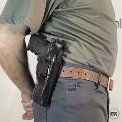 Beretta F92 ve Yavuz 16 Uyumlu İç-Dış Taşıma Siyah Deri Silah Kılıfı