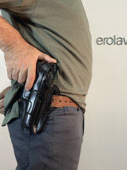 CZ Uyumlu Kilitli Tam Kelebek Dış Taşıma Siyah Deri Silah Kılıfı