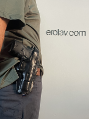 CZ Uyumlu Kilitli Tam Kelebek Dış Taşıma Siyah Deri Silah Kılıfı