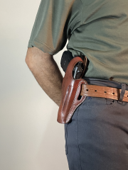 CZ Uyumlu Kilitli Tam Kelebek Dış Taşıma Taba Deri Silah Kılıfı