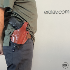 Beretta F92 ve Yavuz 16 Uyumlu Taba Deri Yarım Kelebek Silah Kılıfı