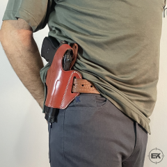 Beretta F92 ve Yavuz 16 Uyumlu Taba Deri Yarım Kelebek Silah Kılıfı