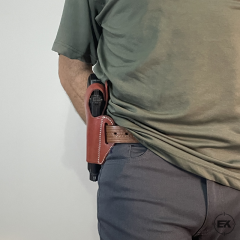 Beretta F92 ve Yavuz 16 Uyumlu Taba Deri Yarım Kelebek Silah Kılıfı