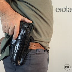 Beretta F92 ve Yavuz 16 Uyumlu Siyah Deri Tam Kelebek Silah Kılıfı