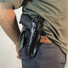 Beretta F92 ve Yavuz 16 Uyumlu Siyah Deri Tam Kelebek Silah Kılıfı