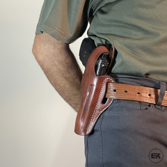 Beretta F92 ve Yavuz 16 Uyumlu Taba Deri Tam Kelebek Silah Kılıfı