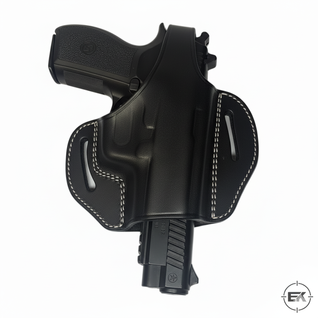 CZ 75 / SP-01 Uyumlu Siyah Deri Yarım Kelebek Silah Kılıfı