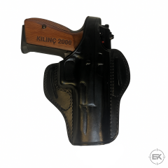 Kılınç 2000 Uyumlu Kilitli Tam Kelebek Dış Taşıma Siyah Deri Silah Kılıfı