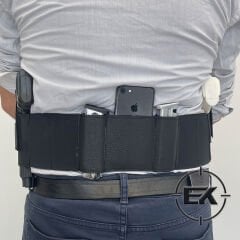 Gizli Taşıma Korse Kılıf | Çift Yönlü (Sağ-Sol), Telefon & Yedek Şarjör Cepli