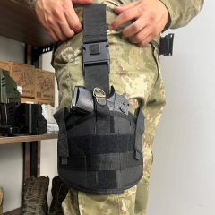 JÖH Stili Bacak Tabanca Kılıfı Cırt Cırtlı – Siyah