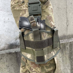 JÖH Stil Bacak Tabanca Kılıfı Cırt Cırtlı – TSK Kamuflajlı