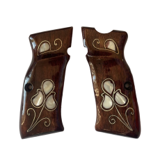 El Yapımı Özel İşlemeli Ceviz Ağacı Tabanca Kabzesi – Sarsılmaz Kılınç 2000 ve P8 Serisi Uyumlu