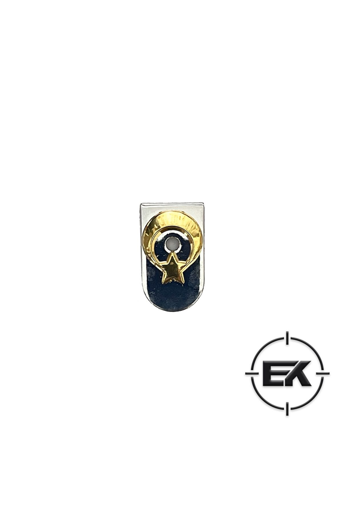 Gümüş-Altın Şarjör Altı Metal Bayraklı Kapak - Sarsılmaz Kılınç 2000 Light Mega P8L-S