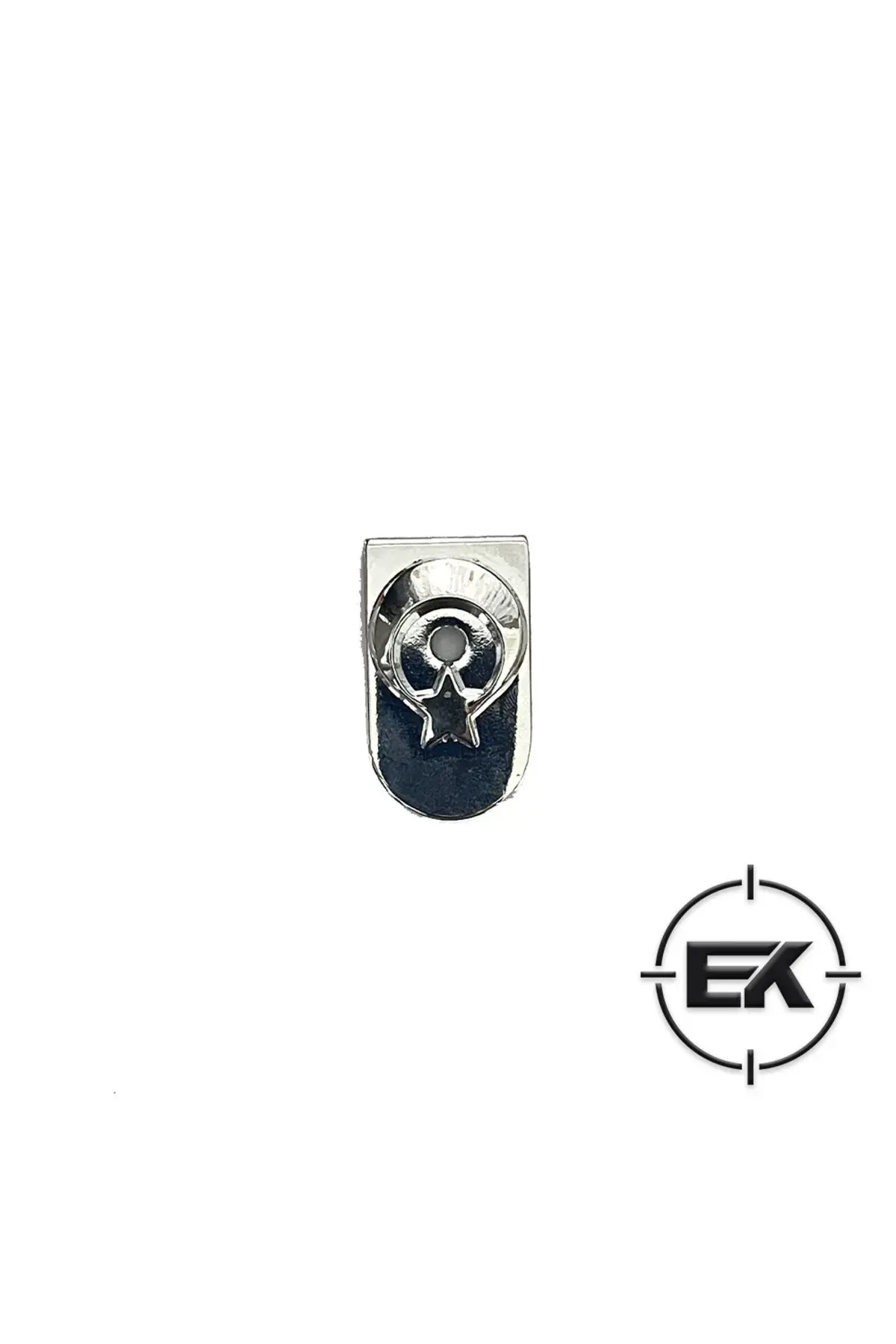 Gümüş-Gümüş Şarjör Altı Metal Bayraklı Kapak - Sarsılmaz Kılınç 2000 Light Mega P8L-S