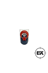 Gümüş-Kırmızı Şarjör Altı Metal Bayraklı Kapak - Sarsılmaz Kılınç 2000 Light Mega P8L-S