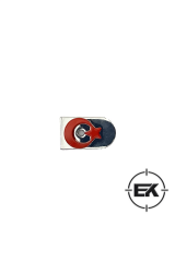 Gümüş-Kırmızı Şarjör Altı Metal Bayraklı Kapak - Sarsılmaz Kılınç 2000 Light Mega P8L-S