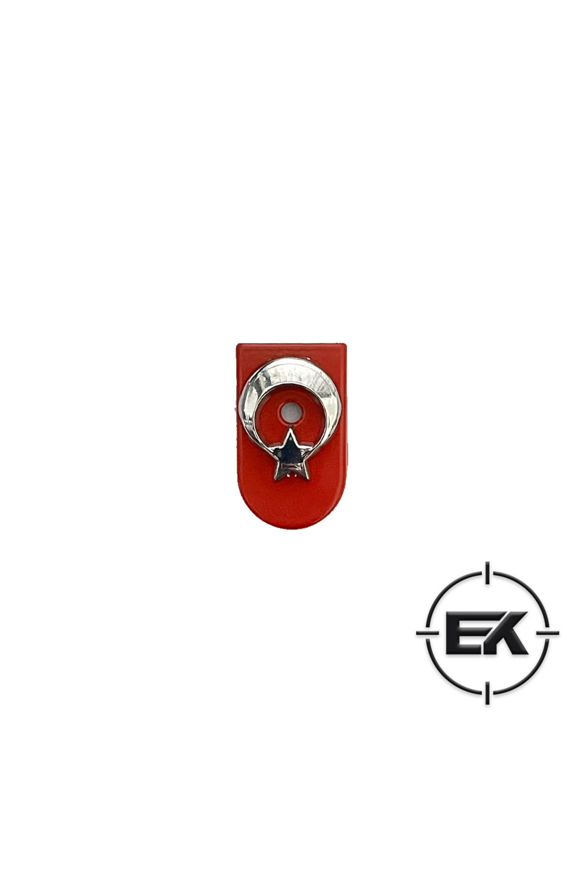 Kırmızı-Gümüş Şarjör Altı Metal Bayraklı Kapak - Sarsılmaz Kılınç 2000 Light Mega P8L-S