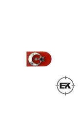 Kırmızı-Gümüş Şarjör Altı Metal Bayraklı Kapak - Sarsılmaz Kılınç 2000 Light Mega P8L-S