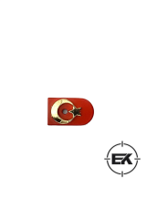 Kırmızı-Altın Şarjör Altı Metal Bayraklı Kapak - Sarsılmaz Kılınç 2000 Light Mega P8L-S