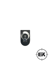 Siyah-Gümüş Şarjör Altı Metal Bayraklı Kapak - Sarsılmaz Kılınç 2000 Light Mega P8L-S