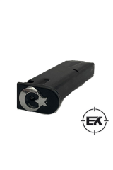 Siyah-Gümüş Şarjör Altı Metal Bayraklı Kapak - Sarsılmaz Kılınç 2000 Light Mega P8L-S