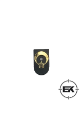 Siyah-Altın Şarjör Altı Metal Bayraklı Kapak - Sarsılmaz Kılınç 2000 Light Mega P8L-S