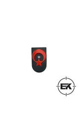 Siyah-Kırmızı Şarjör Altı Metal Bayraklı Kapak - Sarsılmaz Kılınç 2000 Light Mega P8L-S