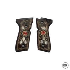 Beretta F92 ve Yavuz 16 için El Oyması Ceviz Kabze | Sanat Eseri İşçilik