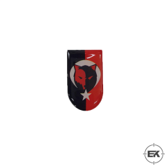 Kurt Başı & Ay Yıldız Şarjör Altı Damla Sticker | 3D Kalın Etiket