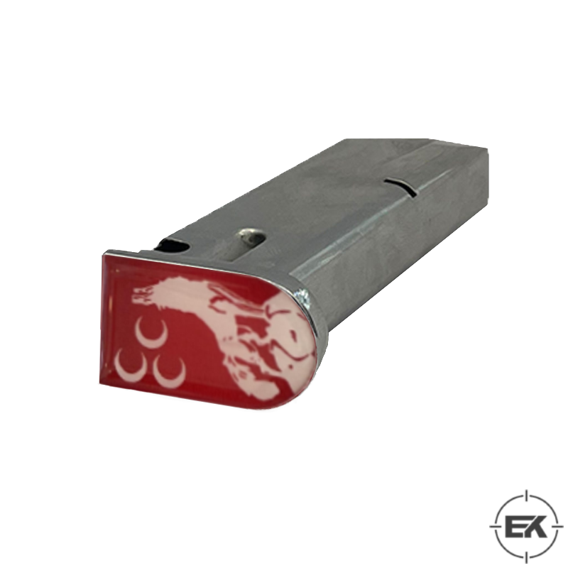 Kurt ve Üç Hilal Şarjör Altı Damla Sticker | 3D Kalın Etiket