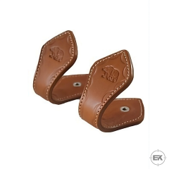 Deri Kaplı Tüfek Askısı Seti - Duvarda Sergileme Aparatı (2'li Set)