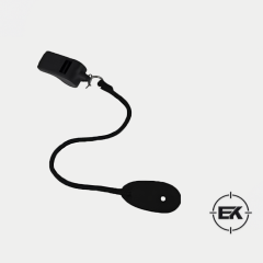 Siyah Plastik Acil Durum ve Deprem Düdüğü – Yüksek Sesli, İpli ve Yıkanabilir