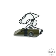 7'si 1 Arada Acil Durum Düdüğü | Pusula, Fener, Termometreli Hayatta Kalma Kiti